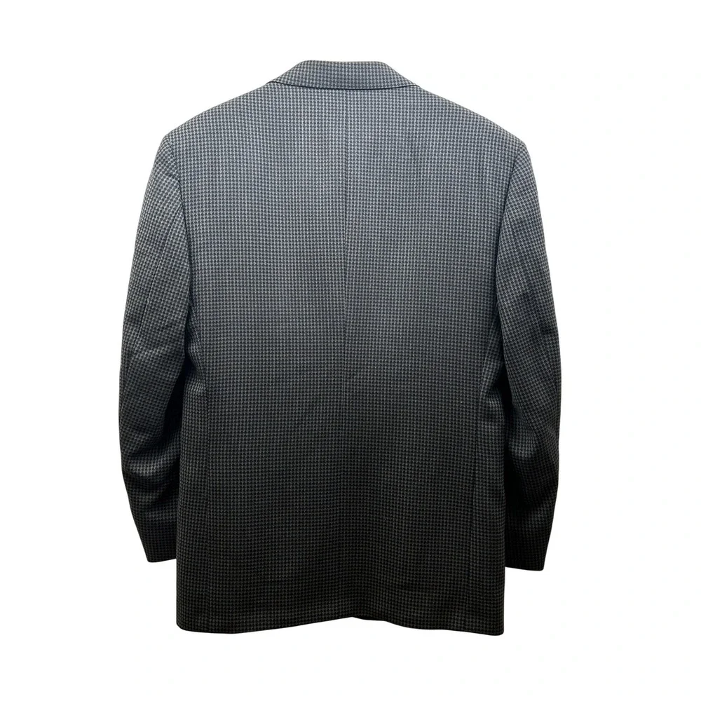 Givenchy Monsieur Blazer Mens 39R Gray Houndstooth USA‎ Made Timeless Vintage